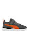 Anzarun Kids Sports Shoes Running with Hoop & Loop Closure Gray