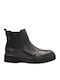 Leder Schwarz Chelsea Stiefeletten