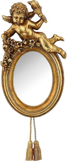 Papadimitriou Interior Wandspiegel Oval Gold 22,5x9,5cm