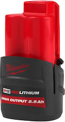 Milwaukee Батерия за Инструмент Литиеви 12V HB2.5 Milwaukee Батерия за Инструмент Литиеви 12V HB2.5