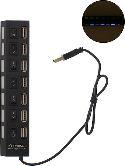 Treqa USB 3.0 7 Port Hub with USB-A Connection