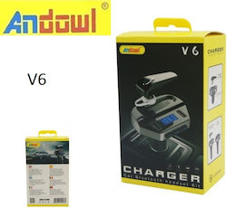 Andowl V6 Sound System Bluetooth Car Kit (USB Charging port)