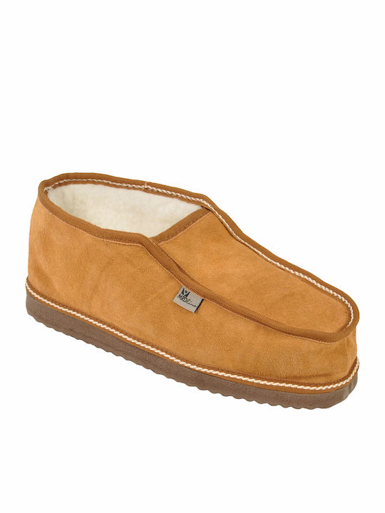 MRDline Heel Enclosed Men's Slippers with Fur T...