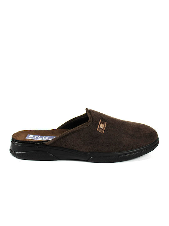 Romylo F14 Men's Slipper Brown