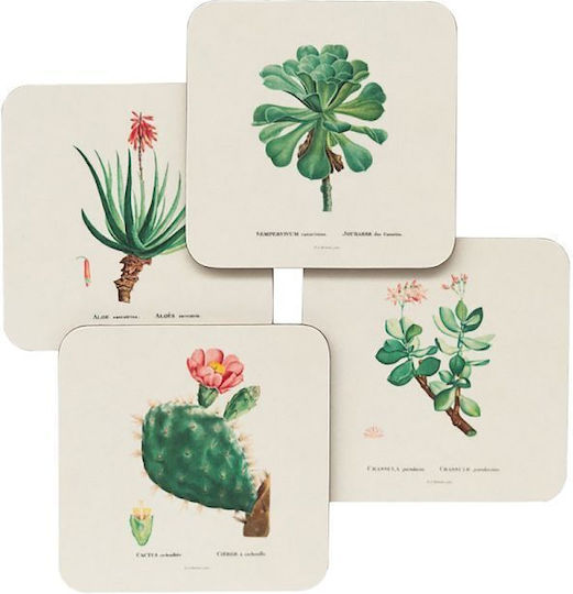 Grupo Erik Botanical Cacti by Kokonote Σουβέρ από Φελλό Πολύχρωμο 9x9cm 4τμχ Grupo Erik Botanical Cacti by Kokonote Σουβέρ από Φελλό Πολύχρωμο 9x9cm 4τμχ