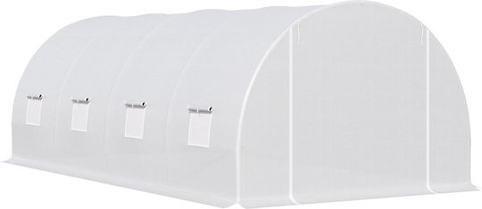 Outsunny 845-120 Seră Tunel cu Cadru Metalic 6x3x2m