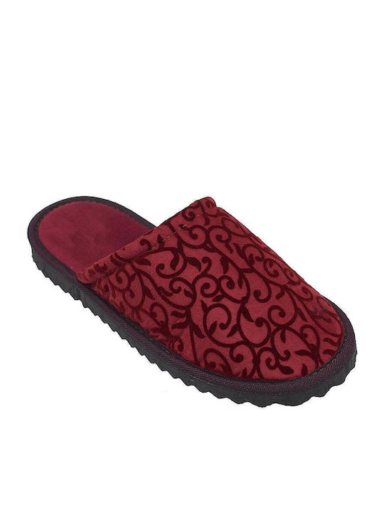 FAME Winter Damen Hausschuhe Burgundisch