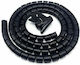 Herran Cable Spiral Tubes 1.5m Black 1pcs