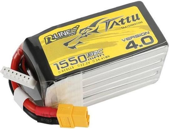 Tattu R-Line V4 Μπαταρία Li-Po 22.2V 1550mAh 130C 6S XT60 για Drone