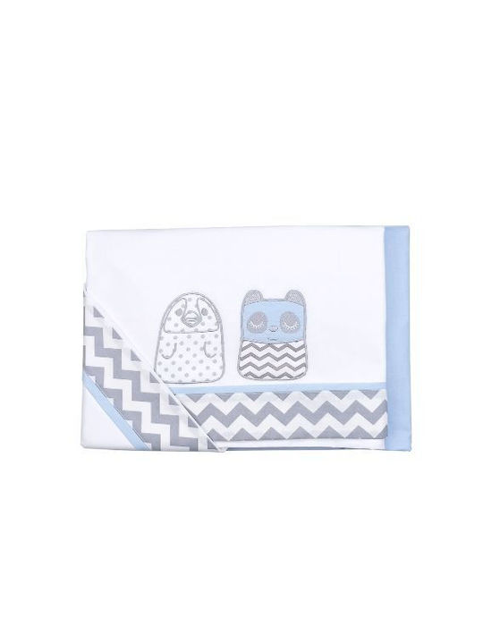 Baby Star Set Tiny Friends Light Blue 70x140cm
