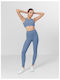 Women's Long Training Legging High Waisted Blue