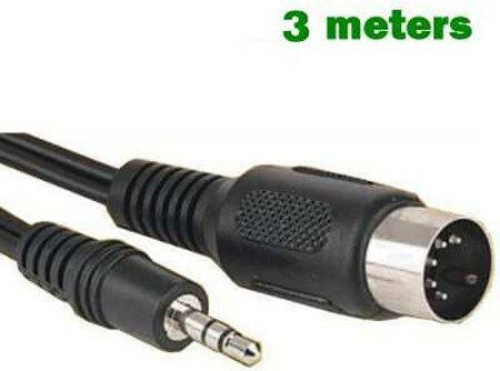 Pro-Signal Kabel Midi-Männchen - 3,5 mm Stecker 3m Schwarz (MD498-300)