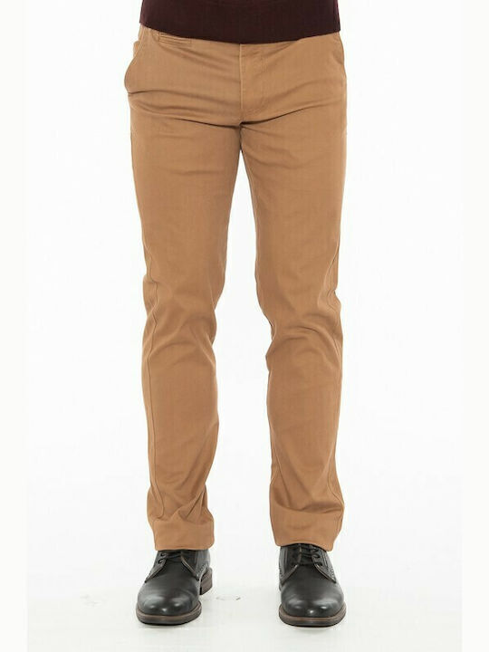 Double Ανδρικό Παντελόνι Chino Camel