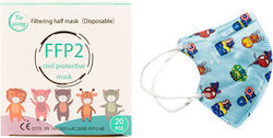 Tiexiong Disposable Protective Mask FFP2 Kids with Heroes 20pcs Tiexiong Disposable Protective Mask FFP2 Kids with Heroes 20pcs