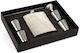 Hip Flask Hip Flask Комплект манерки Неръждаема стомана с чашка за шотове и фуния Сребрист 210мл