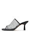 Ted Baker Celya Thin Heel Leather Mules Silver