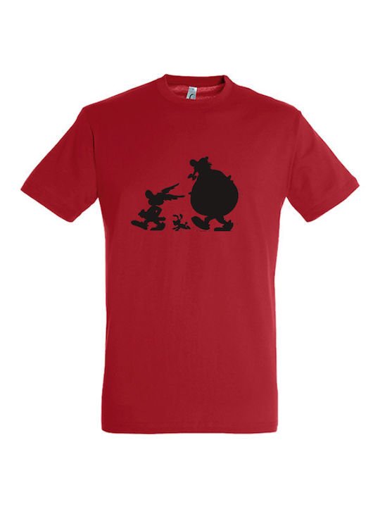 Pegasus T-shirt Asterix σε Κόκκινο χρώμα