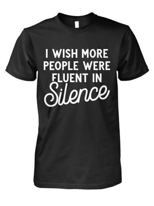 Pegasus T-shirt Fluent in Silence σε Μαύρο χρώμα