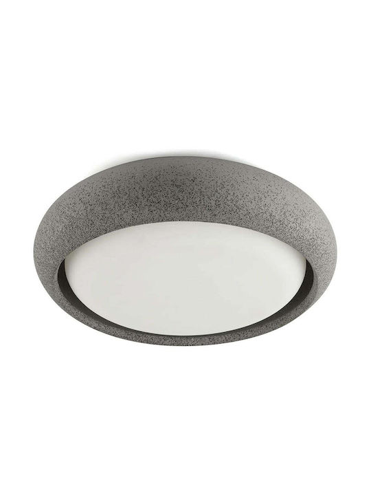 Faro Barcelona Anga Deckenleuchte montieren Badezimmer 24cm Grau mit Integrierte LED aus Beton