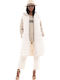 Melody Women's Long Puffer Jacket for Winter with Hood Beige Light
