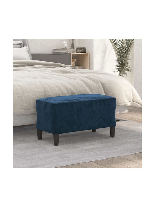 Velvet Blue Bench Stool 70x35x41cm