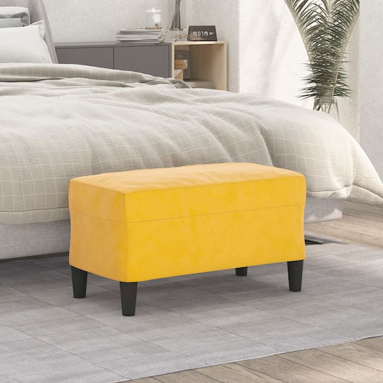 Samt Bankhocker Gelb 70x35x41cm