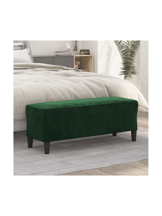 Hocker Bankhocker Gepolstert mit Samt Dark Gree...