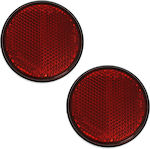 Set of car reflectors round 2 pieces red LA-906 Carsun