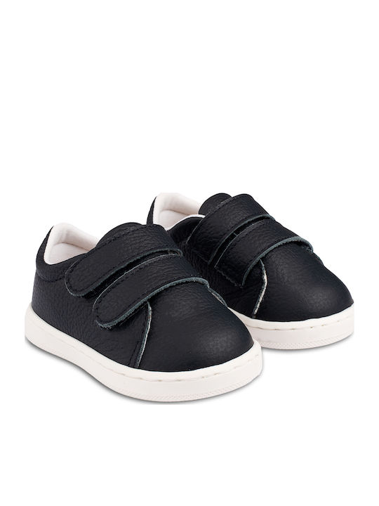 Babywalker Navy Blue Baptism Leather Sneakers