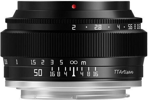 TTArtisan Crop Camera Lens 50mm f/2 Fixed for Nikon Z Mount Black