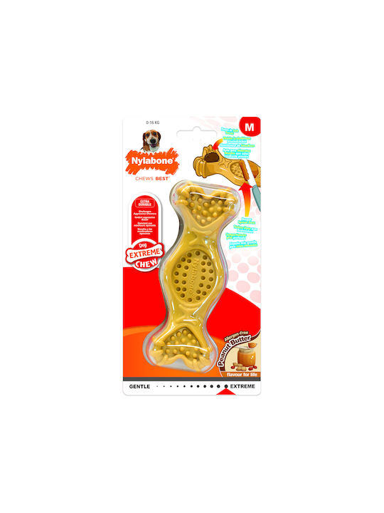 Nylabone Extreme Chew Peanut Butter Fill-In Παιχνίδι Κόκκαλο Σκύλου Μασητικό Medium Καφέ 1τμχ