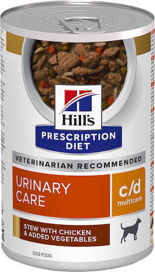 Hill's Prescription Diet c/d Urinary Care Wet Food Dogs in Cans Diet with Chicken and Vegetables 354gr