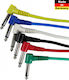 Schulz Kabel Cable 6.3mm male - 6.3mm male 0.15m Multicolour 6pcs (PCF15)