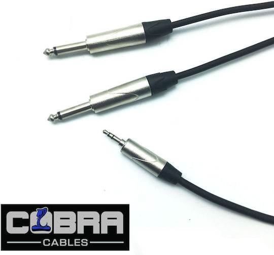 Cobra Cable 2x 6.3mm male - 3.5mm male 1.5m (CL205-015)