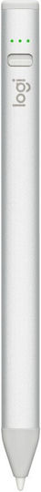 Logitech Crayon Digital Touch Stylus with Palm Rejection for iPad models (2018 and later) in Silver color 914-000074