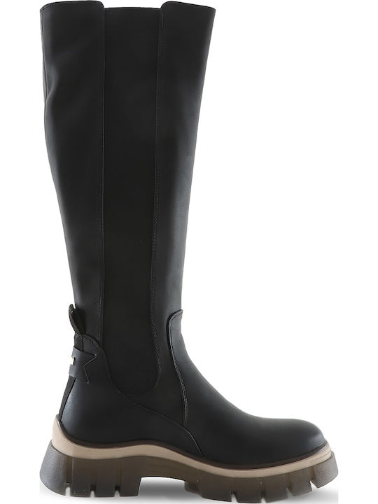 Gaudi Trivia Baby Leder Damenstiefel Schwarz