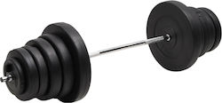 vidaXL Ίσια Μπάρα Φ25mm 2kg Μήκους 140cm χωρίς Κολάρα