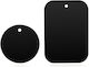 Techsuit Mobile Phone Holder Car Set of Matte Magnetic Replacement Stickers for Car Mobile Magnetic Holder 2pcs with Magnet Black