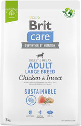 Brit Care Adult Large Breed Sustainable 3kg Trockenfutter für erwachsene Hunde großer Rassen mit Huhn