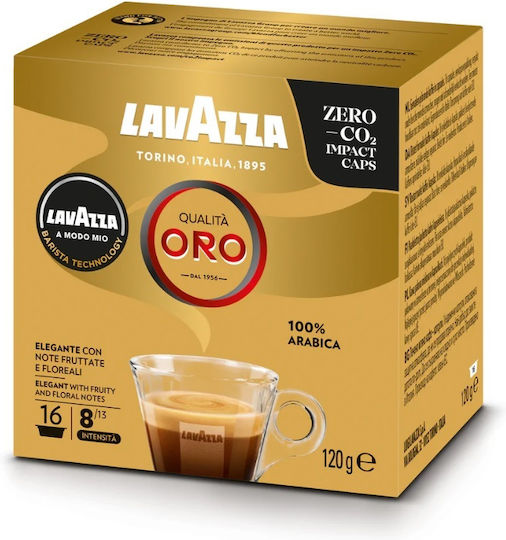 Lavazza Kapseln Espresso Oro Kompatibel mit Maschine LavAzza A Modo Mio 16Mützen