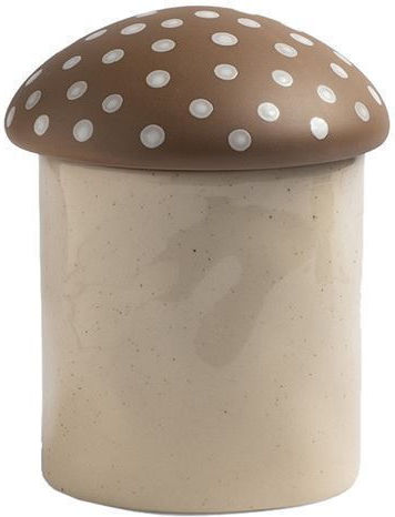 Ceramic Cookie Jar Beige 16.5x16.5cm