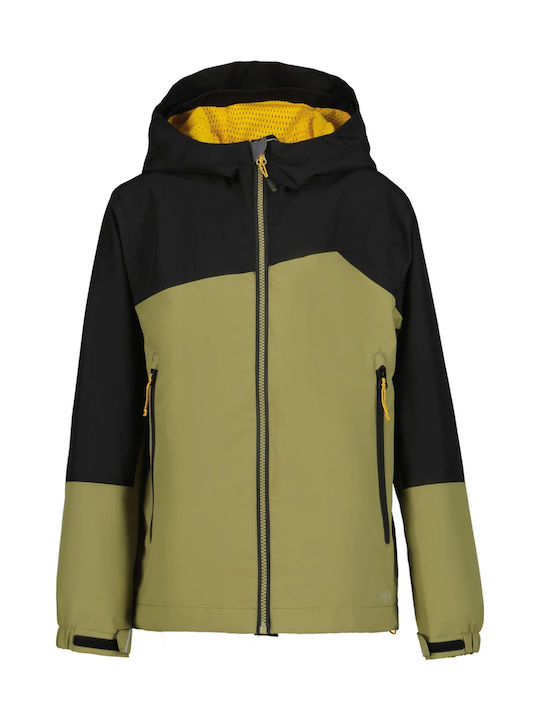 Kaarst Waterproof Kids Casual Coat Long Hooded Green