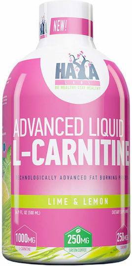 Haya Labs Advanced Liquid L-Carnitine cu Carnitină și Gust Lămâie Lime 500ml