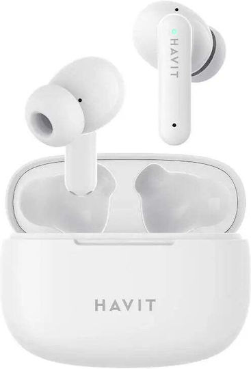 Havit TW967 In-ear Bluetooth Handsfree Căști cu Carcasă de Încărcare Alb
