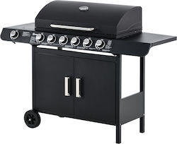 Outsunny Gasgrill 6 Brenner 16.8kW mit Seitenbrenner Outsunny Gasgrill 6 Brenner 16.8kW mit Seitenbrenner
