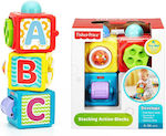 Fisher Price Cub de Activități Stacking Action Blocks pentru 6++ Luni