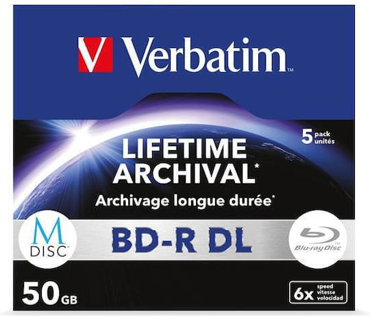 Verbatim M-Disc Lifetime Archival Εγγράψιμο BD-R 6x 50GB 1τμχ