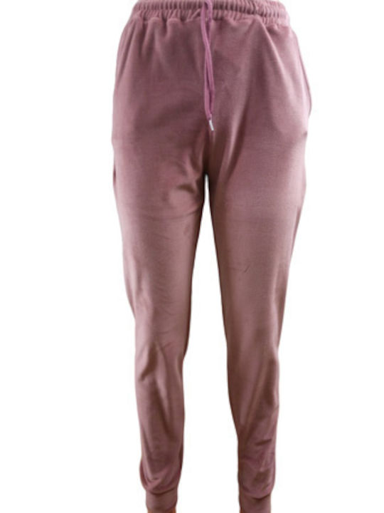 Women's Velvet Pants Pink