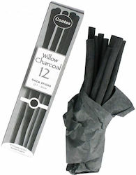 Coates English Willow Κάρβουνο Ζωγραφικής 12τμχ