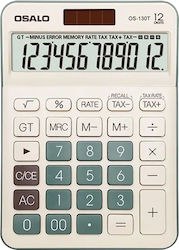 Osalo Αριθμομηχανή Λογιστική OS-130T 12 Ψηφίων σε Λευκό Χρώμα
